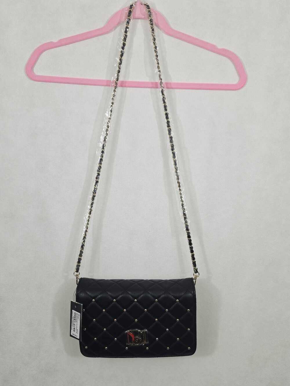 Badgley Mischka Studded Quilted Crossbody Bag - Picture 3 of 8